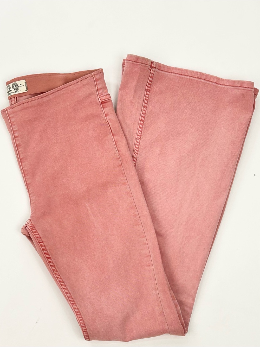 Free People We The Free Penny Pull-On Flare Jeans Mauve Pink 29